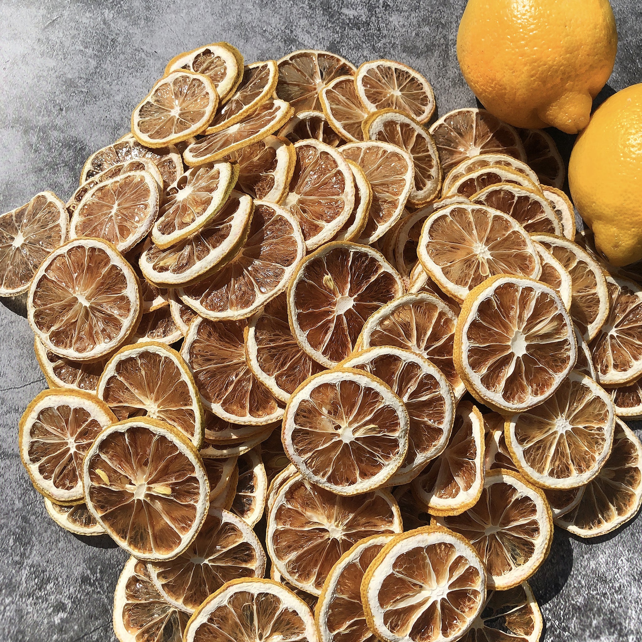 60 Grams - ORGANIC Edible Dehydrated Lemon Slices –