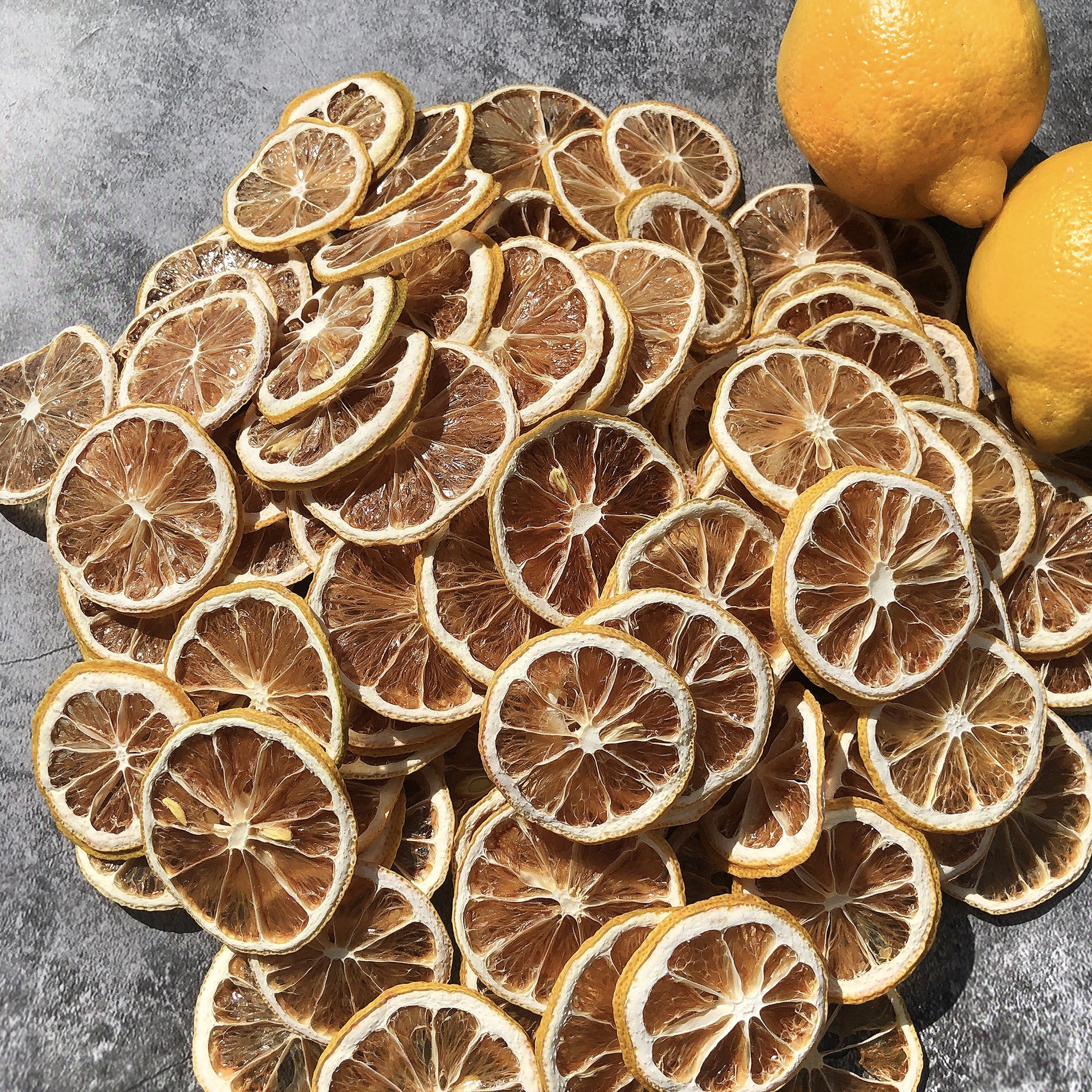 120 Grams - ORGANIC Edible Dehydrated Lemon Slices –